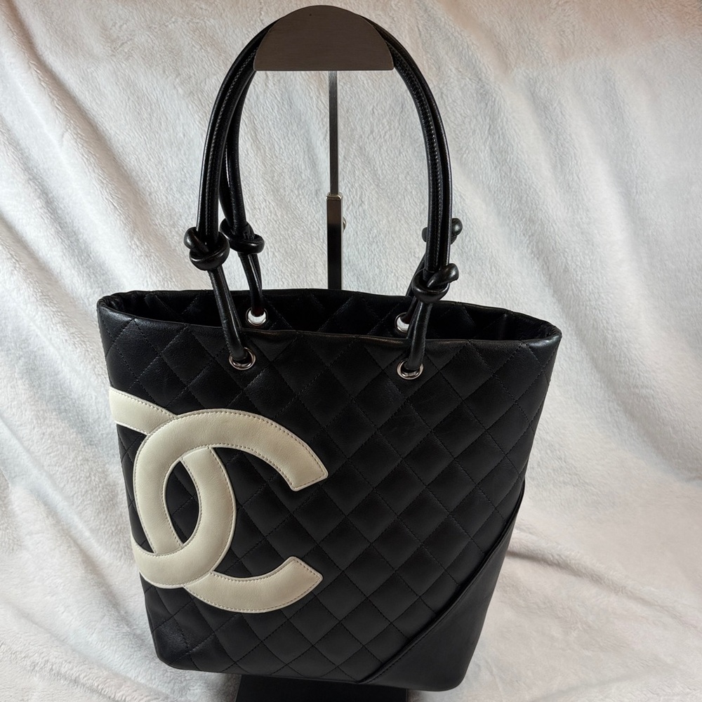 CHANEL Calfskin Quilted Small/Medium Cambon Tote - Picture 10 of 11
